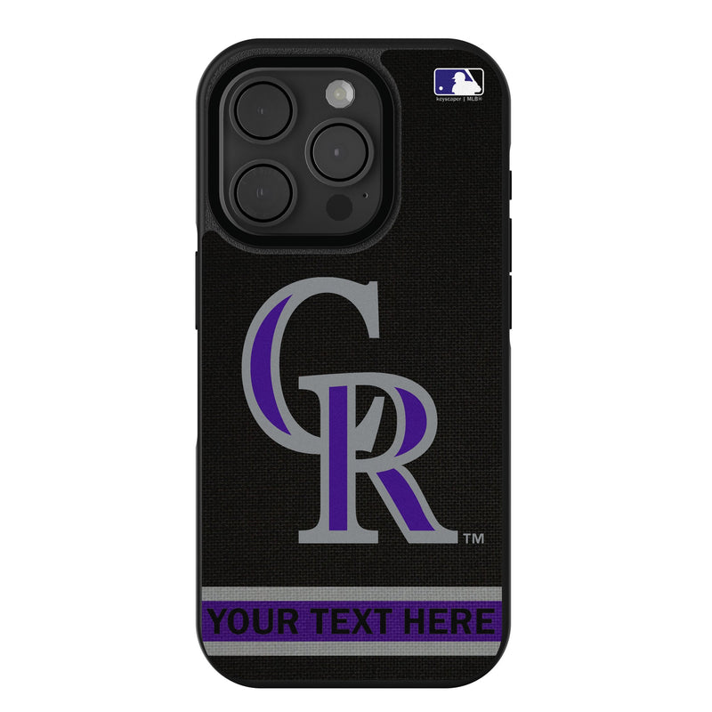 Colorado Rockies Personalized Stripe iPhone Bump Phone Case for Apple iPhone