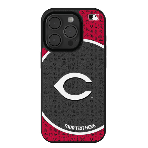Cincinnati Reds Personalized Circle iPhone Bump Phone Case for Apple iPhone
