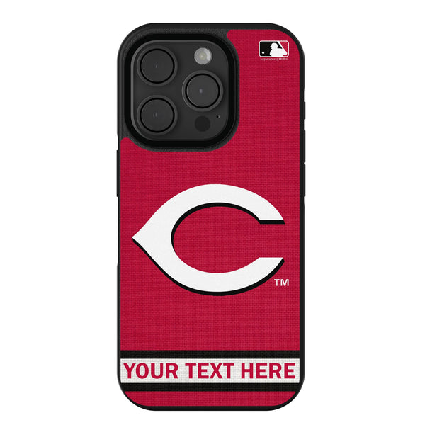 Cincinnati Reds Personalized Stripe iPhone Bump Phone Case for Apple iPhone