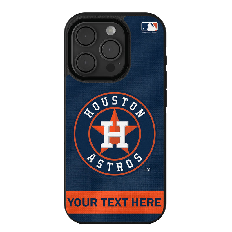 Houston Astros Personalized Stripe iPhone Bump Phone Case for Apple iPhone