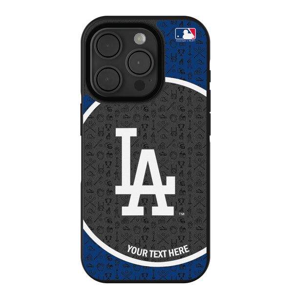 LA Dodgers Personalized Circle iPhone Bump Phone Case for Apple iPhone