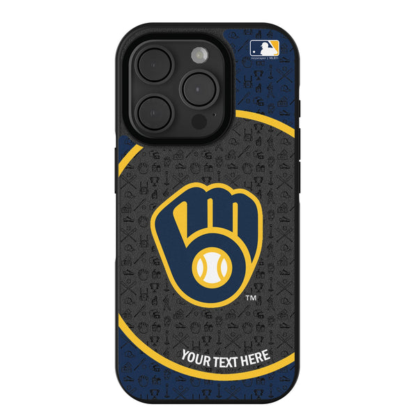Milwaukee Brewers Personalized Circle iPhone Bump Phone Case for Apple iPhone
