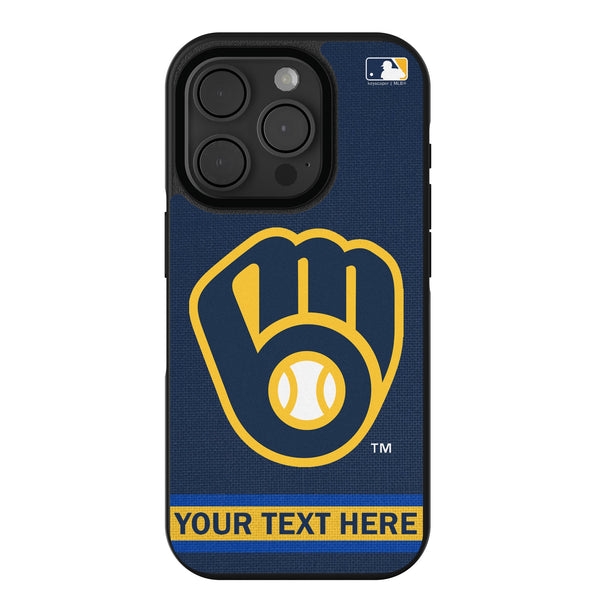 Milwaukee Brewers Personalized Stripe iPhone Bump Phone Case for Apple iPhone