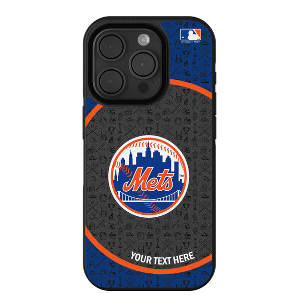 New York Mets Personalized Circle iPhone Bump Phone Case for Apple iPhone