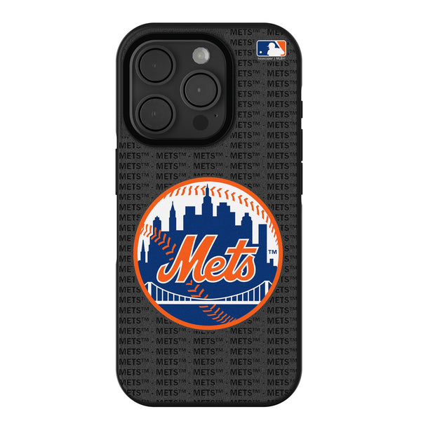New York Mets Text Backdrop iPhone Bump Phone Case for Apple iPhone