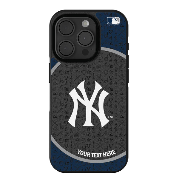 New York Yankees Personalized Circle iPhone Bump Phone Case for Apple iPhone