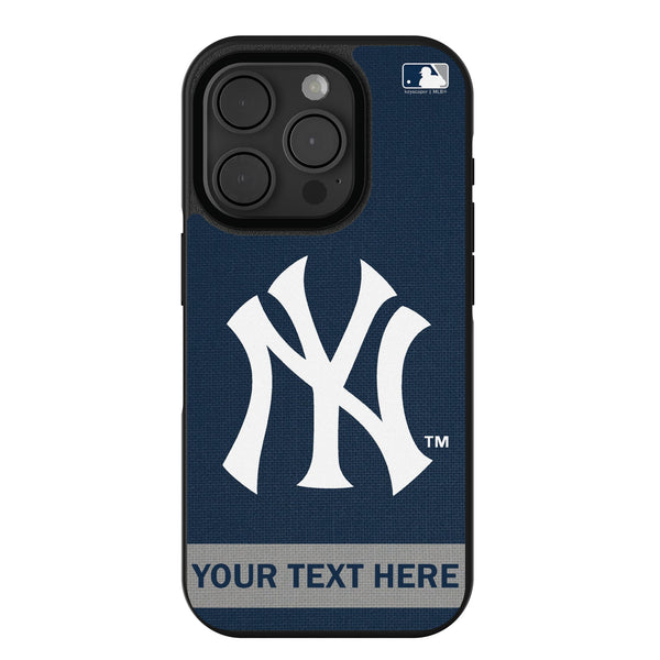 New York Yankees Personalized Stripe iPhone Bump Phone Case for Apple iPhone