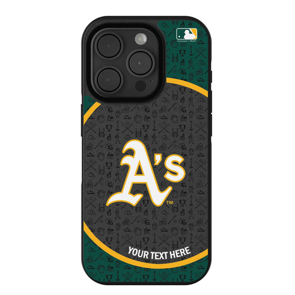 Oakland Athletics Personalized Circle iPhone Bump Phone Case for Apple iPhone