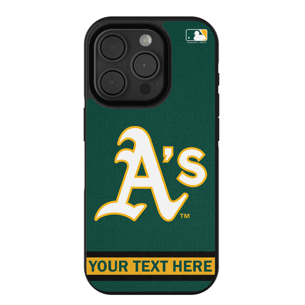 Oakland Athletics Personalized Stripe iPhone Bump Phone Case for Apple iPhone
