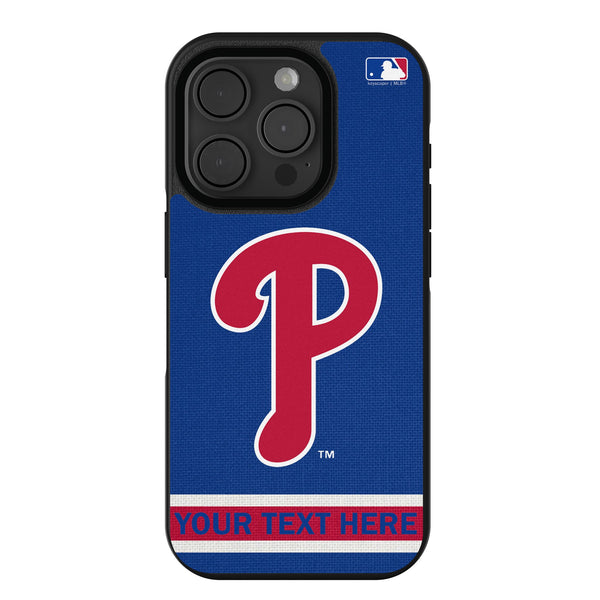 Philadelphia Phillies Personalized Stripe iPhone Bump Phone Case for Apple iPhone
