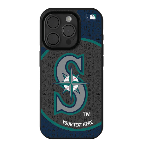 Seattle Mariners Personalized Circle iPhone Bump Phone Case for Apple iPhone