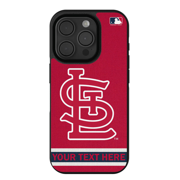 St Louis Cardinals Personalized Stripe iPhone Bump Phone Case for Apple iPhone