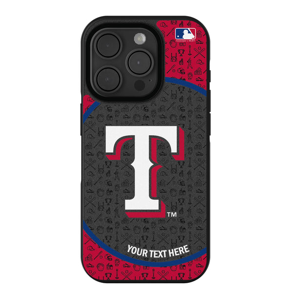 Texas Rangers Personalized Circle iPhone Bump Phone Case for Apple iPhone