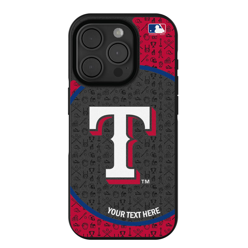 Texas Rangers Personalized Circle iPhone Bump Phone Case for Apple iPhone