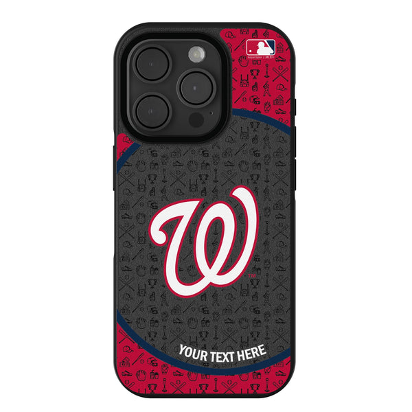 Washington Nationals Personalized Circle iPhone Bump Phone Case for Apple iPhone