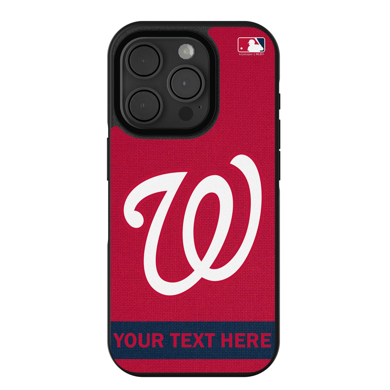 Washington Nationals Personalized Stripe iPhone Bump Phone Case for Apple iPhone