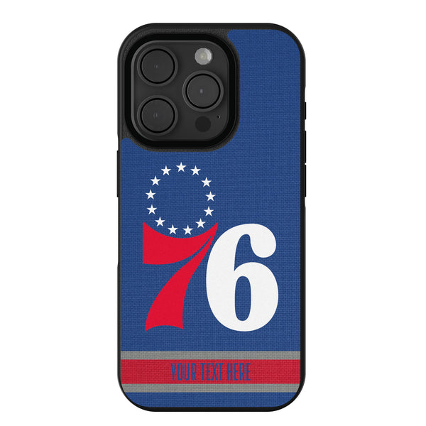 Philadelphia 76ers Personalized Stripe iPhone Bump Phone Case for Apple iPhone