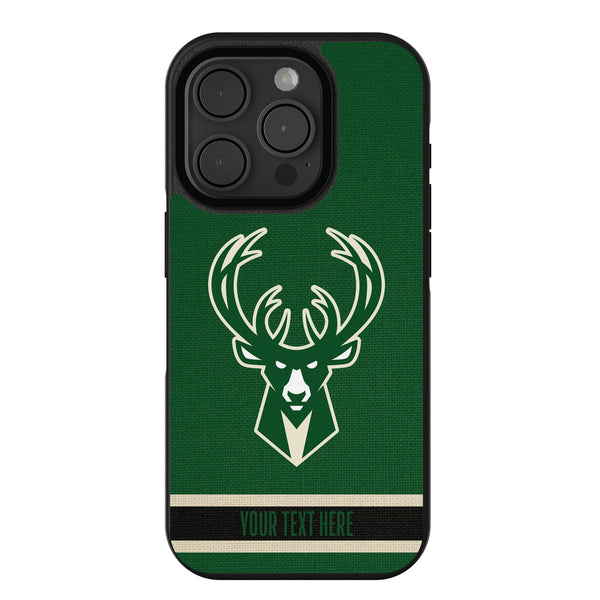 Milwaukee Bucks Personalized Stripe iPhone Bump Phone Case for Apple iPhone