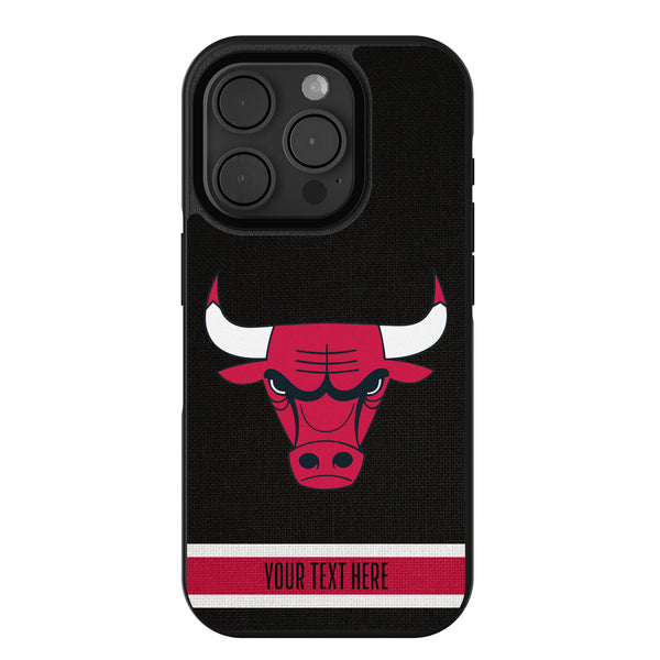 Chicago Bulls Personalized Stripe iPhone Bump Phone Case for Apple iPhone