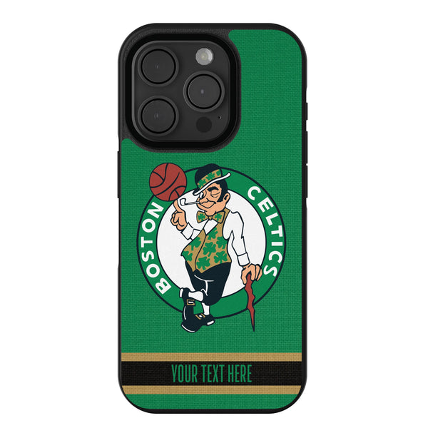 Boston Celtics Personalized Stripe iPhone Bump Phone Case for Apple iPhone