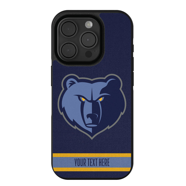 Memphis Grizzlies Personalized Stripe iPhone Bump Phone Case for Apple iPhone