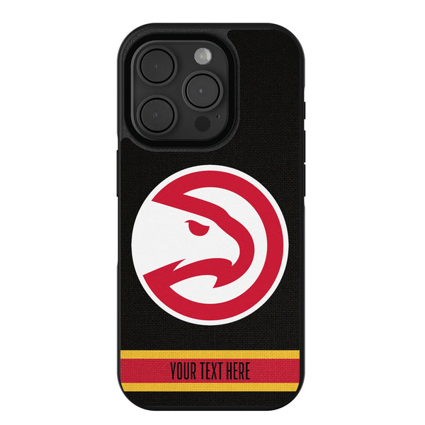 Atlanta Hawks Personalized Stripe iPhone Bump Phone Case for Apple iPhone