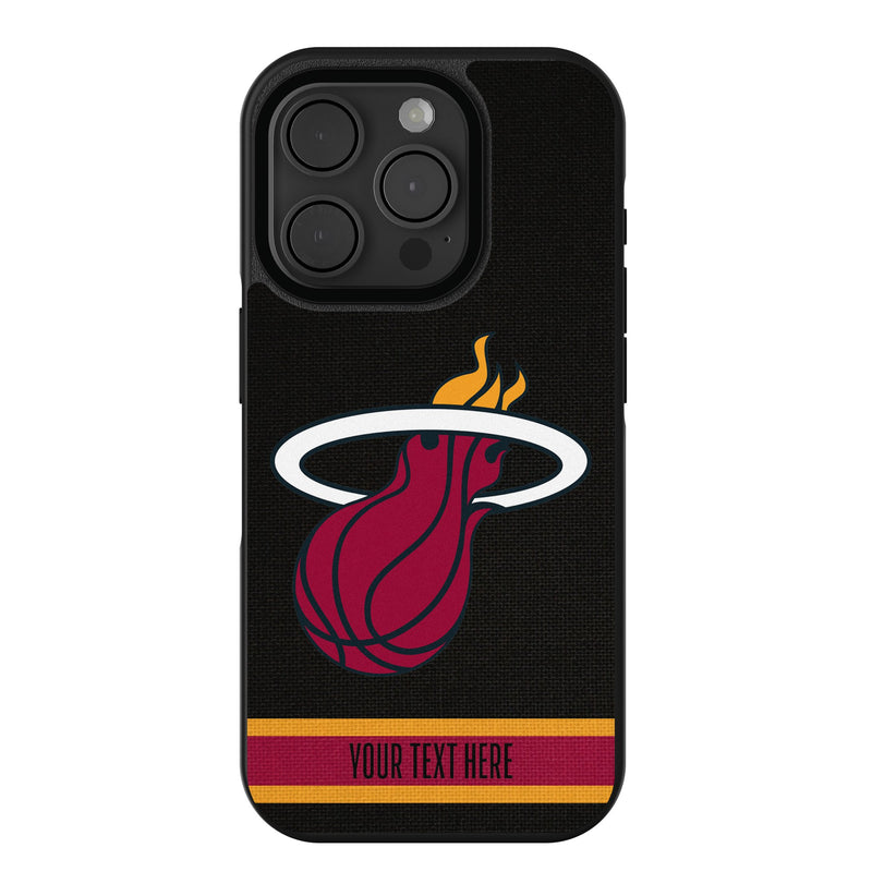 Miami Heat Personalized Stripe iPhone Bump Phone Case for Apple iPhone
