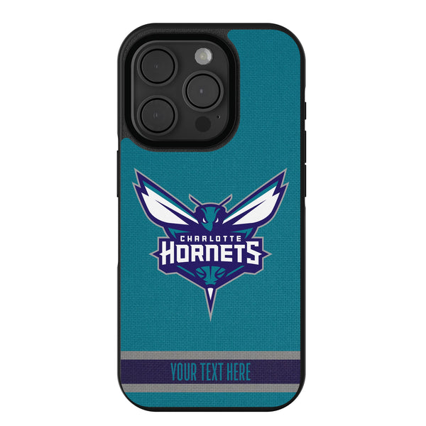 Charlotte Hornets Personalized Stripe iPhone Bump Phone Case for Apple iPhone