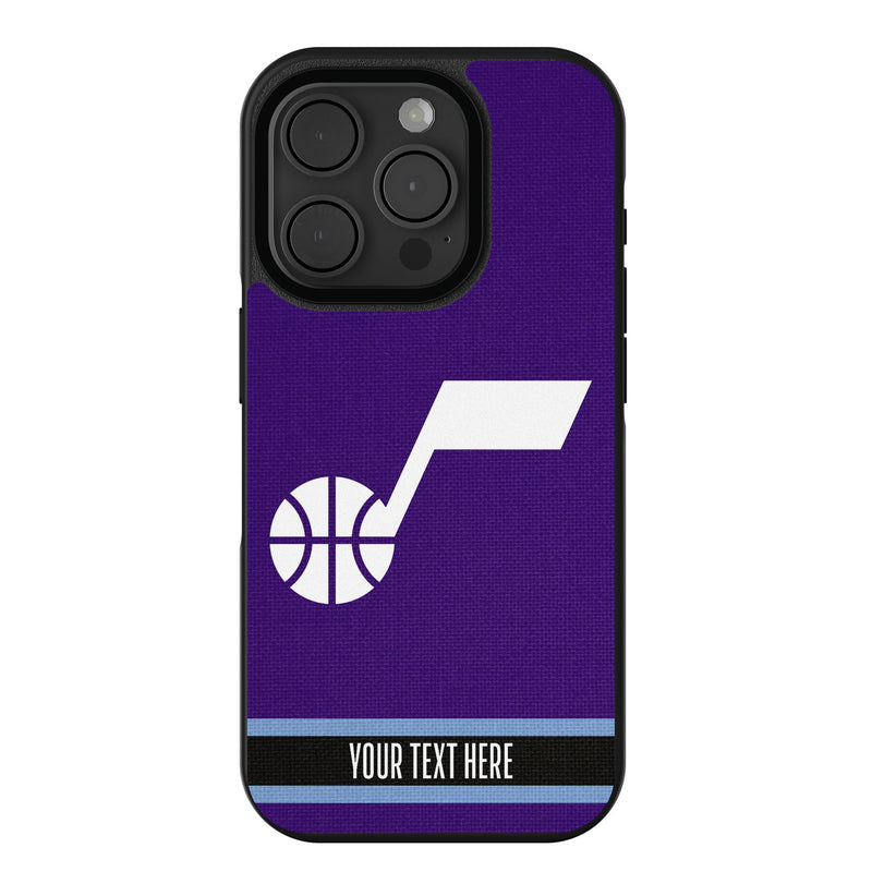 Utah Jazz Personalized Stripe iPhone Bump Phone Case for Apple iPhone
