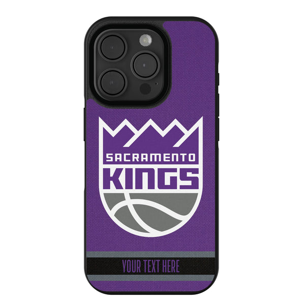 Sacramento Kings Personalized Stripe iPhone Bump Phone Case for Apple iPhone