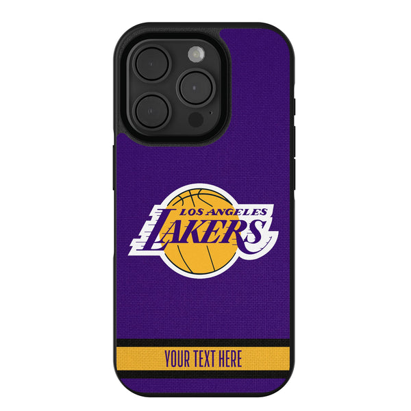 Los Angeles Lakers Personalized Stripe iPhone Bump Phone Case for Apple iPhone