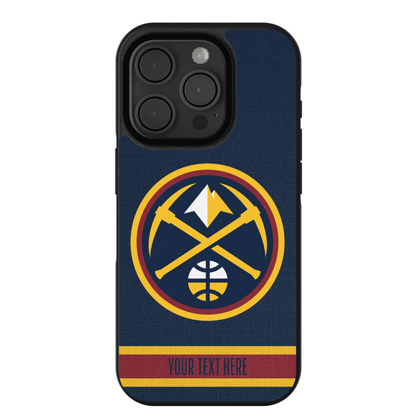 Denver Nuggets Personalized Stripe iPhone Bump Phone Case for Apple iPhone