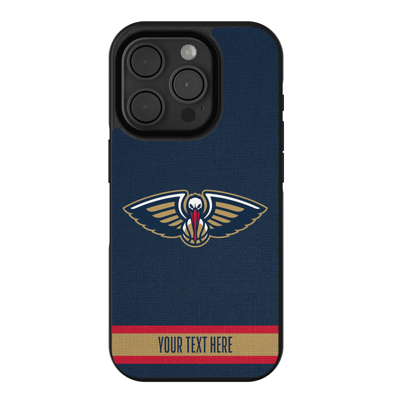 New Orleans Pelicans Personalized Stripe iPhone Bump Phone Case for Apple iPhone