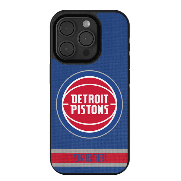 Detroit Pistons Personalized Stripe iPhone Bump Phone Case for Apple iPhone