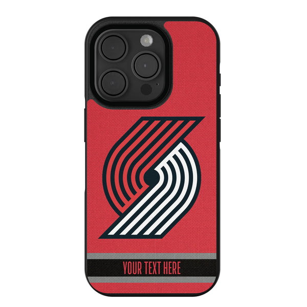 Portland Trail Blazers Personalized Stripe iPhone Bump Phone Case for Apple iPhone