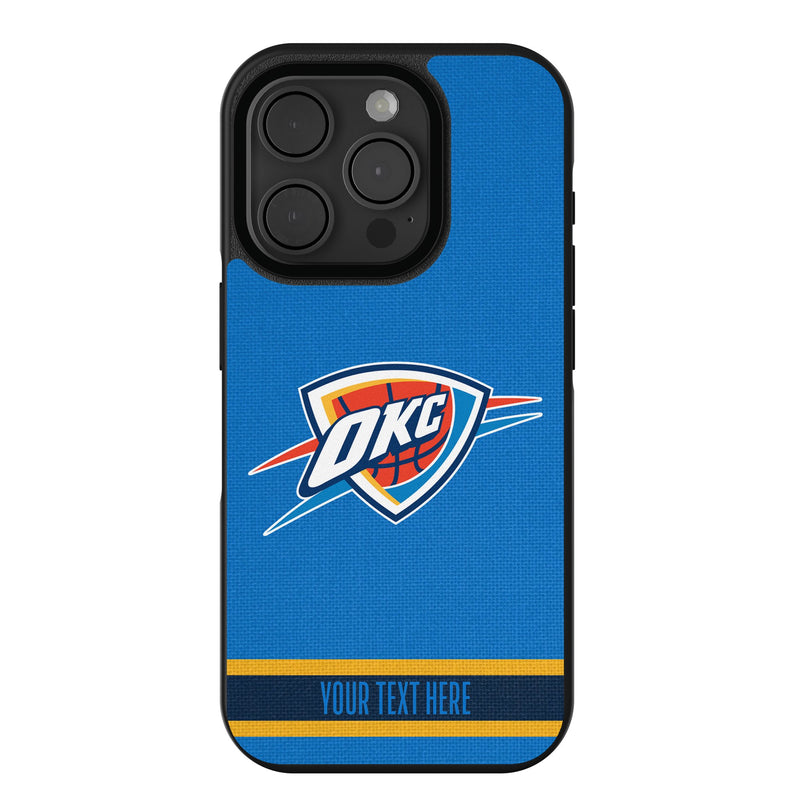Oklahoma City Thunder Personalized Stripe iPhone Bump Phone Case for Apple iPhone