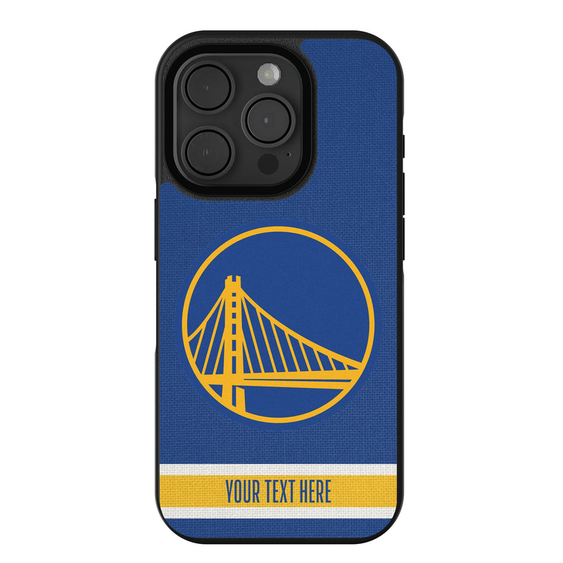 Golden State Warriors Personalized Stripe iPhone Bump Phone Case for Apple iPhone