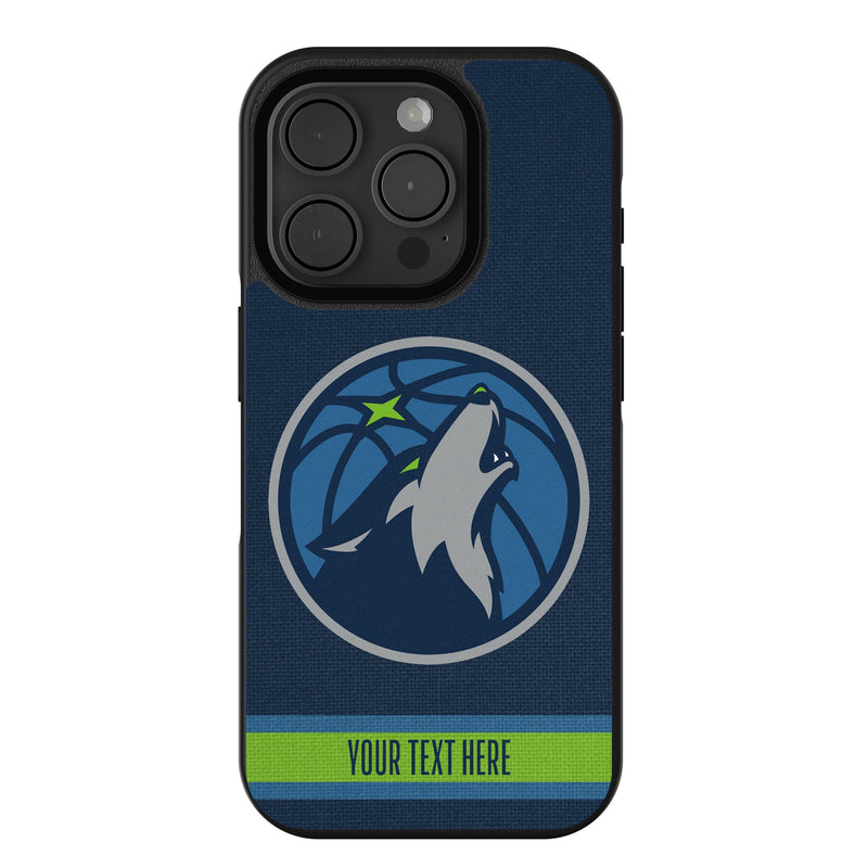 Minnesota Timberwolves Personalized Stripe iPhone Bump Phone Case for Apple iPhone