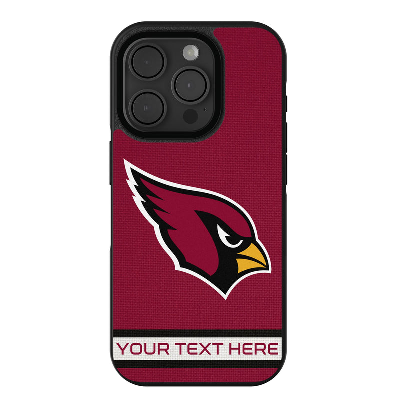 Arizona Cardinals Personalized Stripe iPhone Bump Phone Case for Apple iPhone