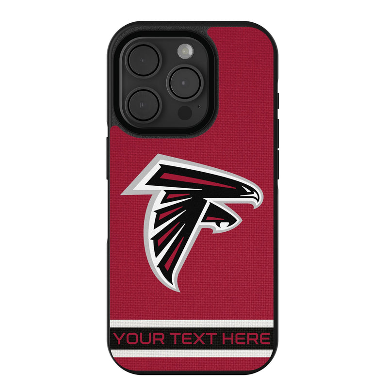 Atlanta Falcons Personalized Stripe iPhone Bump Phone Case for Apple iPhone