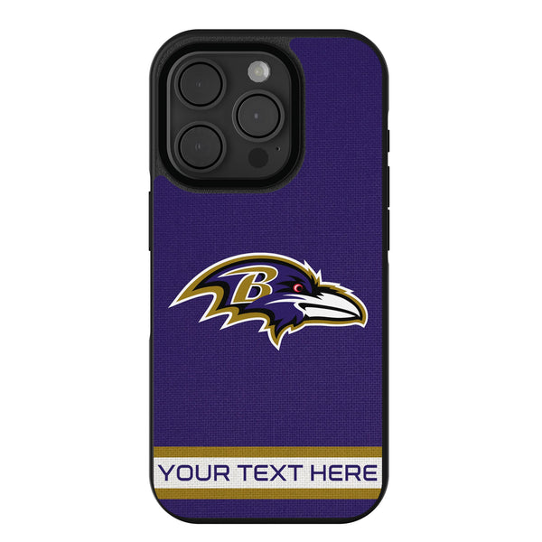 Baltimore Ravens Personalized Stripe iPhone Bump Phone Case for Apple iPhone