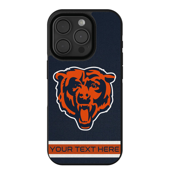 Chicago Bears Personalized Stripe iPhone Bump Phone Case for Apple iPhone