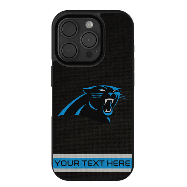 Carolina Panthers Personalized Stripe iPhone Bump Phone Case for Apple iPhone