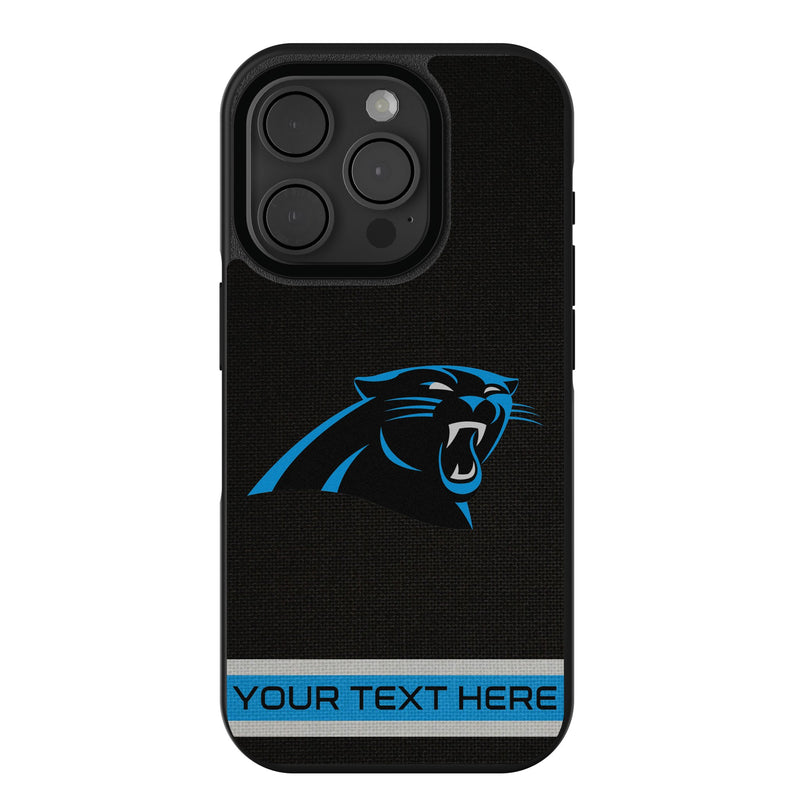 Carolina Panthers Personalized Stripe iPhone Bump Phone Case for Apple iPhone
