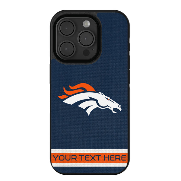 Denver Broncos Personalized Stripe iPhone Bump Phone Case for Apple iPhone