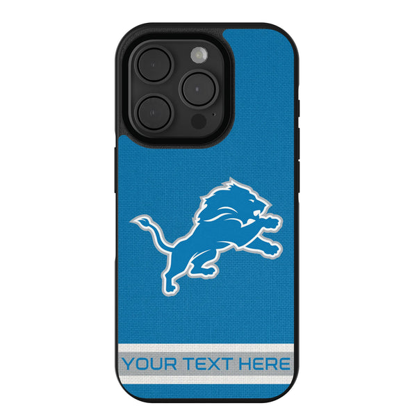 Detroit Lions Personalized Stripe iPhone Bump Phone Case for Apple iPhone