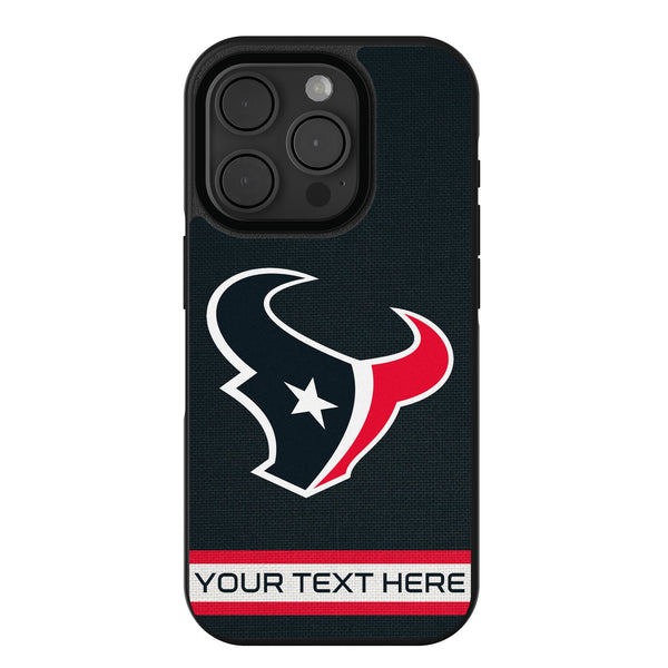 Houston Texans Personalized Stripe iPhone Bump Phone Case for Apple iPhone