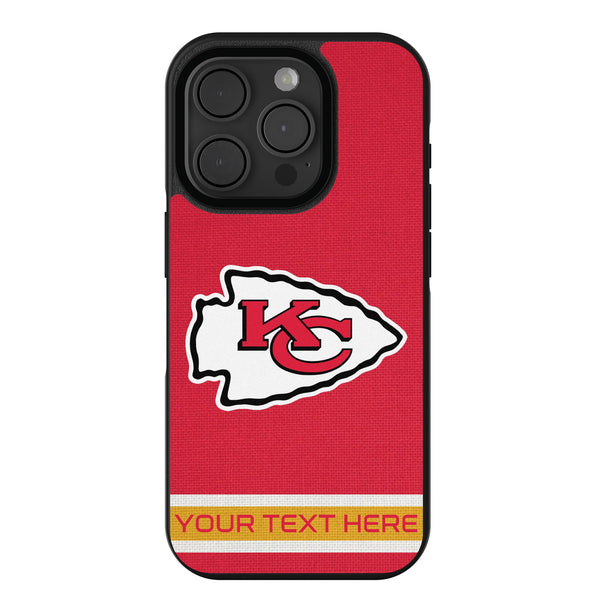 Kansas City Chiefs Personalized Stripe iPhone Bump Phone Case for Apple iPhone