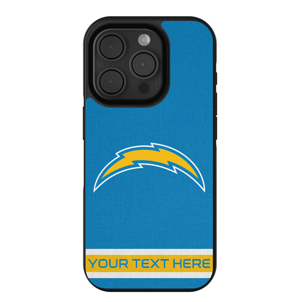 Los Angeles Chargers Personalized Stripe iPhone Bump Phone Case for Apple iPhone