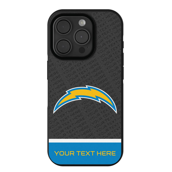 Los Angeles Chargers Personalized EndZone Plus iPhone Bump Phone Case for Apple iPhone